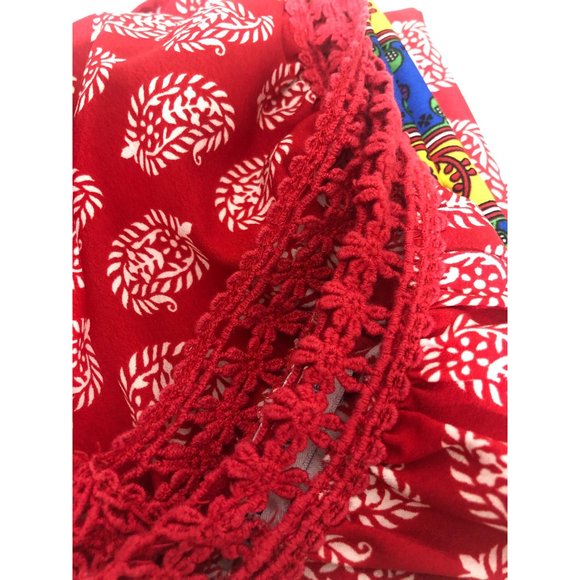 Rebecca Malone Womens Red Print Blouse size Small - Picture 7 of 7